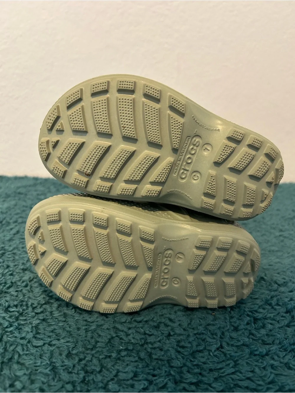 CROCS Kids Olive Green Rain & Snow Boots with Pull Handle